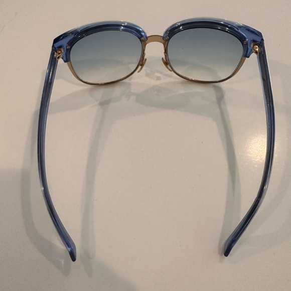 GUCCI Oversized Blue and Gold Metal Sunglasses main image 10